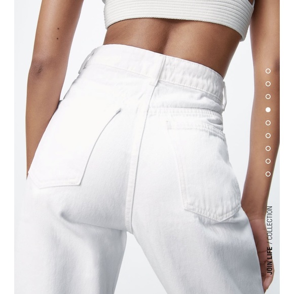 Zara straight leg jeans in white sz 4 - Picture 11 of 13